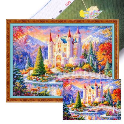 Dream Castle - 14CT Stamped Cross Stitch 53*40CM