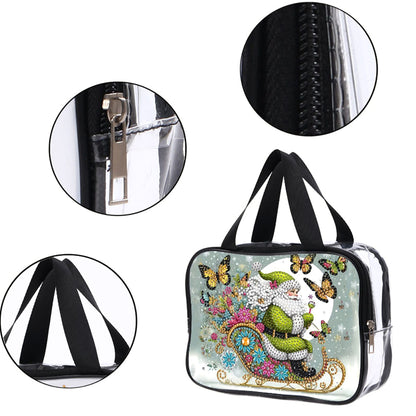 DIY Santa Claus Diamond Painting Bling Rhinestone Makeup Bag Large Storage Bag