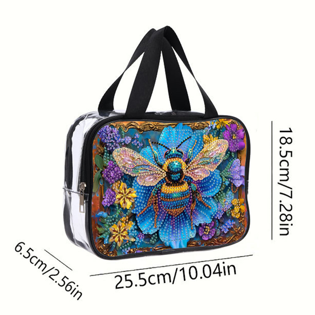 DIY Honey Diamond Painting Bling Rhinestone Makeup Bag Large Storage Bag
