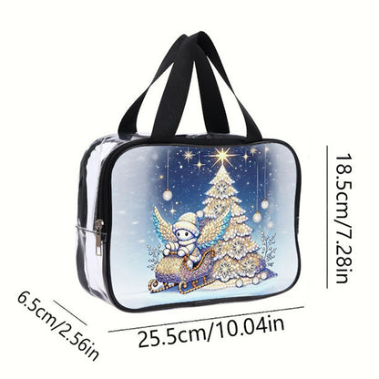 DIY Christmas Tree Diamond Painting Rhinestone Makeup Bag Large Storage Bag