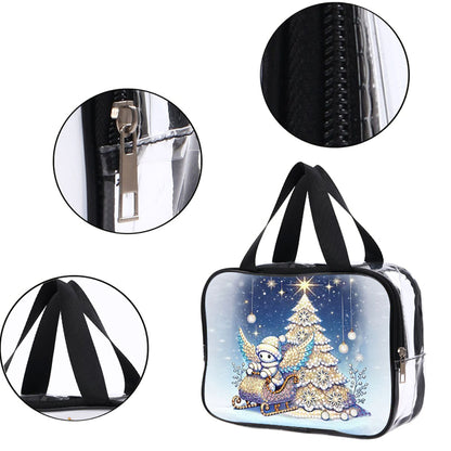 DIY Christmas Tree Diamond Painting Rhinestone Makeup Bag Large Storage Bag