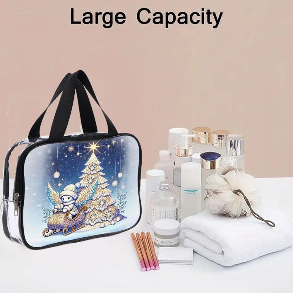 DIY Christmas Tree Diamond Painting Rhinestone Makeup Bag Large Storage Bag