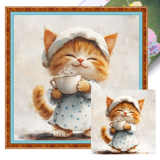 Kitten - 18CT Stamped Cross Stitch 25*25CM