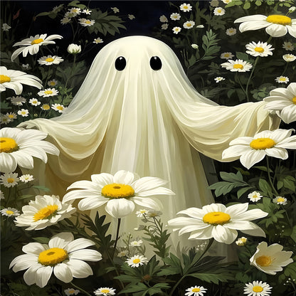 Halloween Ghost - Full Round Drill Diamond Painting 30*40CM