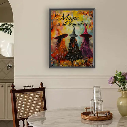 Halloween Witch - Full Round Drill Diamond Painting 30*40CM