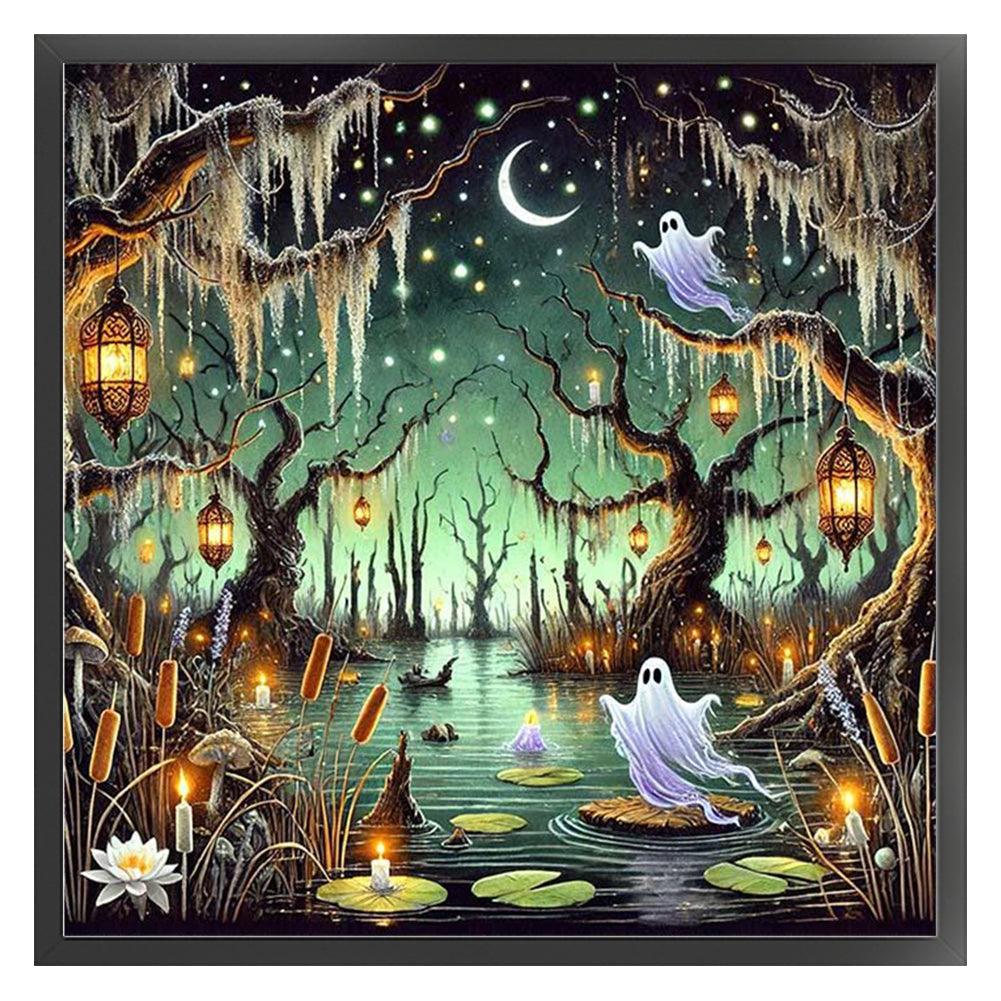Ghost Scenery - 11CT Stamped Cross Stitch 50*50CM