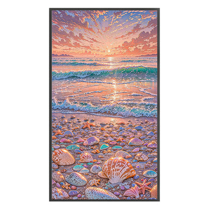 Dream Beach Scenery - 11CT Stamped Cross Stitch 40*70CM