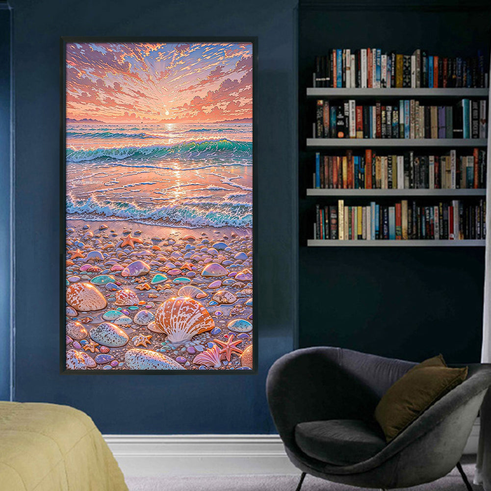 Dream Beach Scenery - 11CT Stamped Cross Stitch 40*70CM