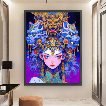 Opera Girl - 11CT Stamped Cross Stitch 45*60CM