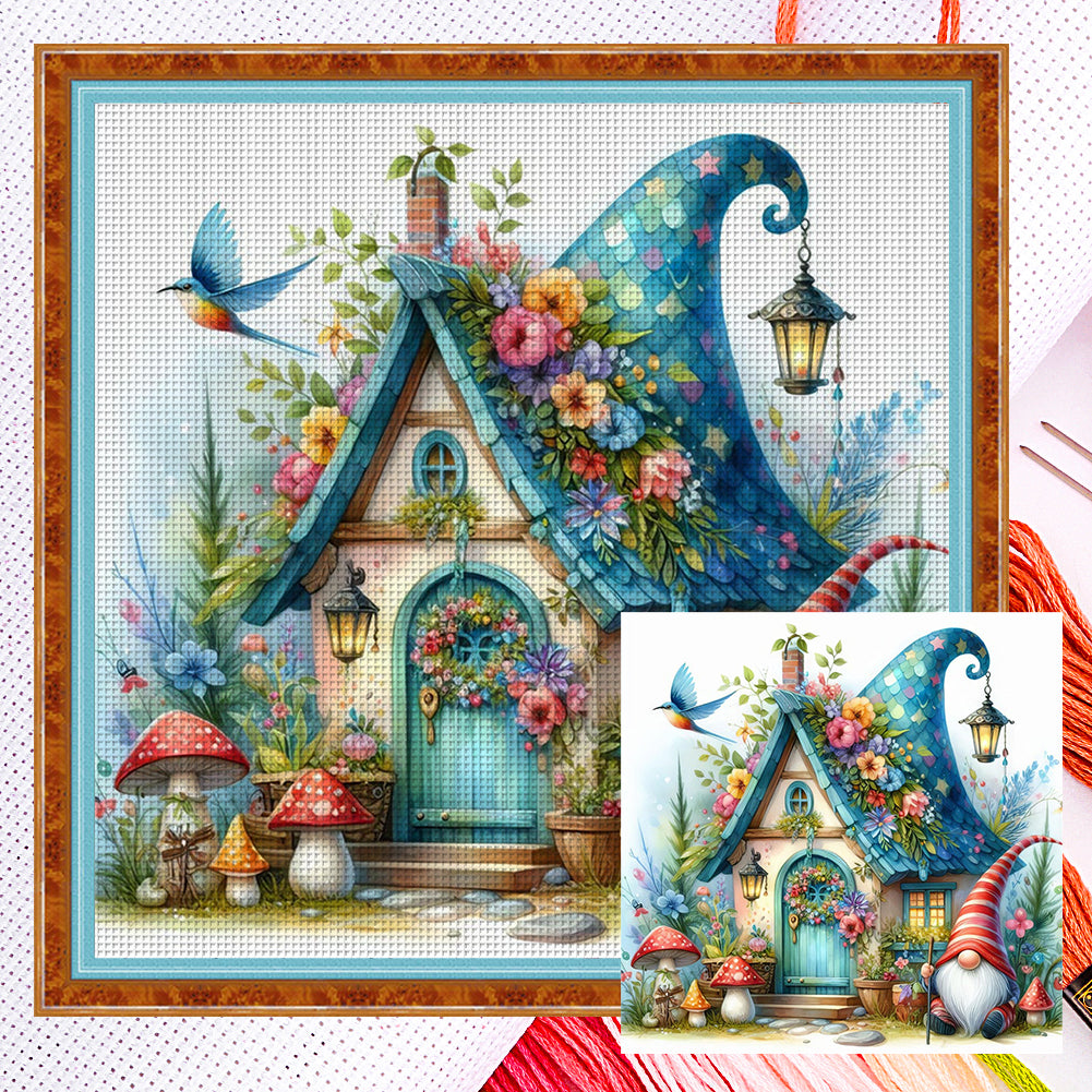 Gnome Cottage - 14CT Counted Cross Stitch 40*40CM