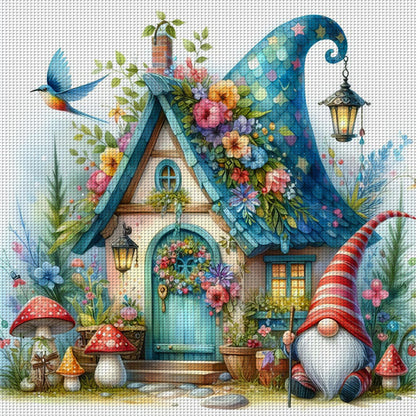 Gnome Cottage - 14CT Counted Cross Stitch 40*40CM
