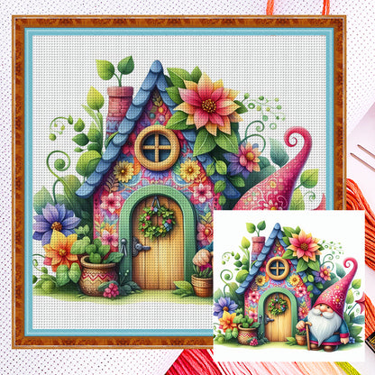 Gnome Cottage - 14CT Counted Cross Stitch 40*40CM