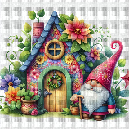 Gnome Cottage - 14CT Counted Cross Stitch 40*40CM