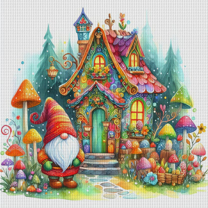 Gnome Cottage - 14CT Counted Cross Stitch 40*40CM