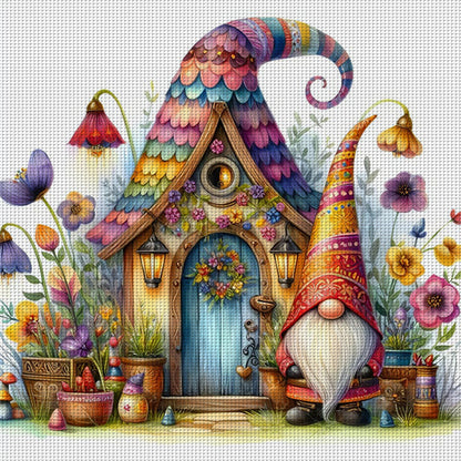 Gnome Cottage - 14CT Counted Cross Stitch 40*40CM