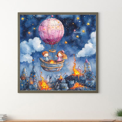 Hot Air Balloon - Full Round Drill Diamond Painting 40*40CM