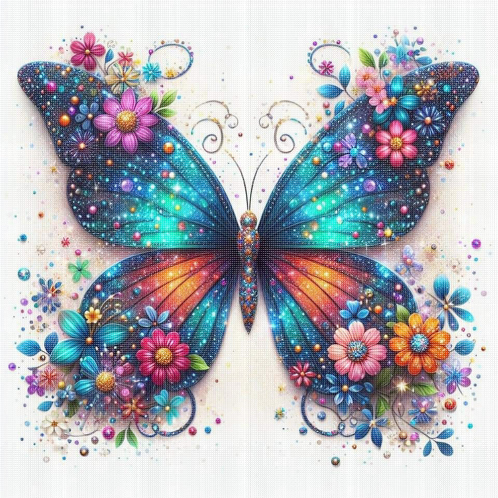 Butterfly - 11CT Stamped Cross Stitch 40*40CM