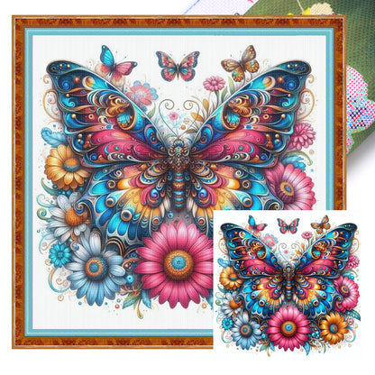Butterfly - 11CT Stamped Cross Stitch 40*40CM