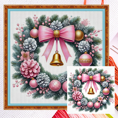 Bow Wreath - 14CT Counted Cross Stitch 40*40CM