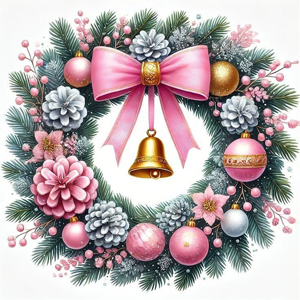 Bow Wreath - 14CT Counted Cross Stitch 40*40CM