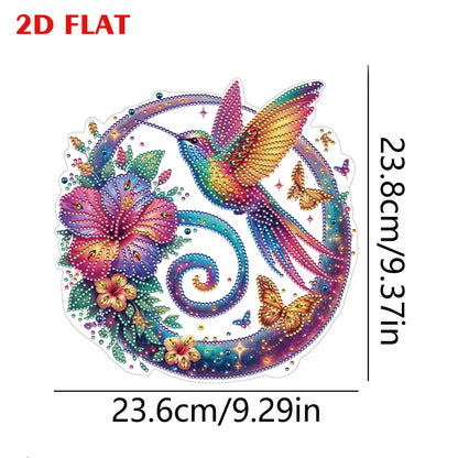 2D Flat Hummingbird DIY Diamond Art Pendant Special Shape Wall Door Decoration