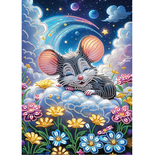 Moonlight Mouse - Special Shaped Drill Diamond Painting 30*40CM