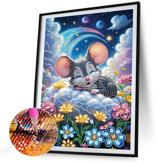Moonlight Mouse - Special Shaped Drill Diamond Painting 30*40CM