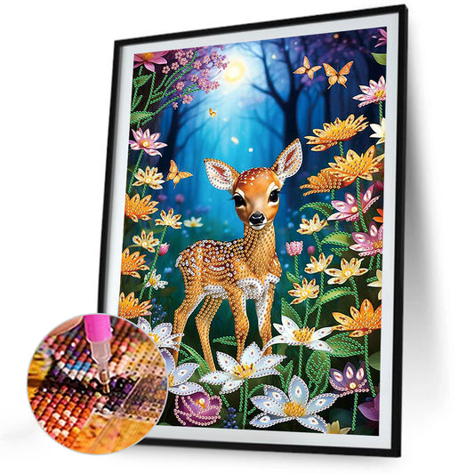 Forest Fawn - Special Shaped Drill Diamond Painting 30*40CM