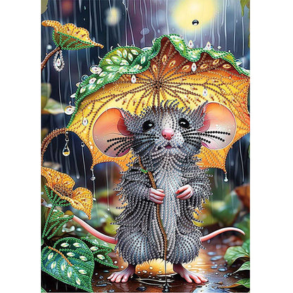 Forest Mouse - Special Shaped Drill Diamond Painting 30*40CM