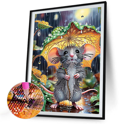 Forest Mouse - Special Shaped Drill Diamond Painting 30*40CM