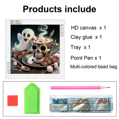 Halloween Ghost - Special Shaped Drill Diamond Painting 30*30CM