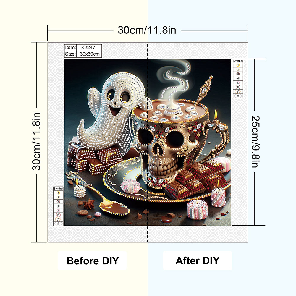 Halloween Ghost - Special Shaped Drill Diamond Painting 30*30CM