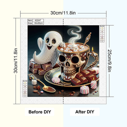 Halloween Ghost - Special Shaped Drill Diamond Painting 30*30CM