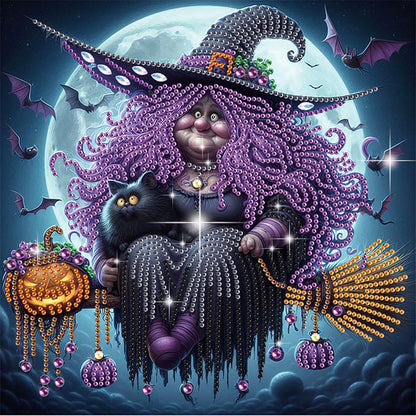 Halloween Witch - Special Shaped Drill Diamond Painting 30*30CM
