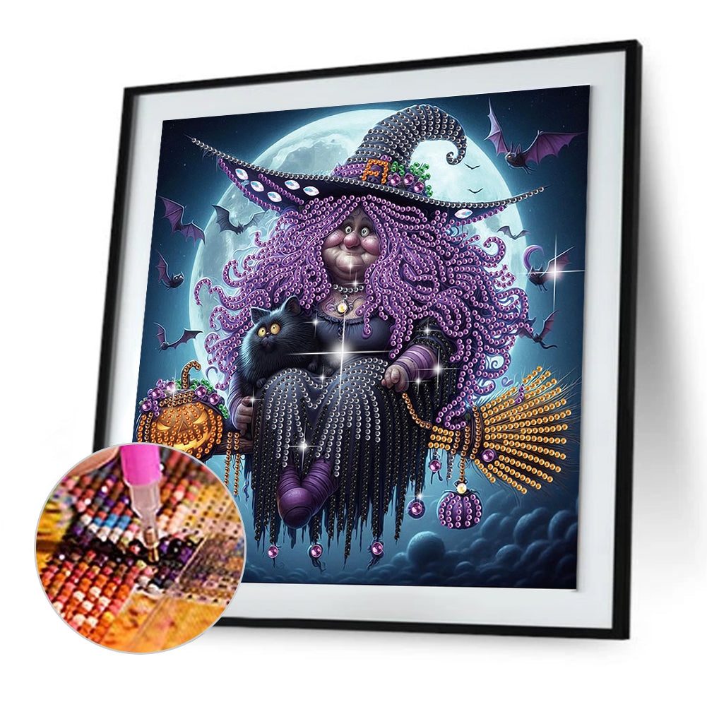 Halloween Witch - Special Shaped Drill Diamond Painting 30*30CM