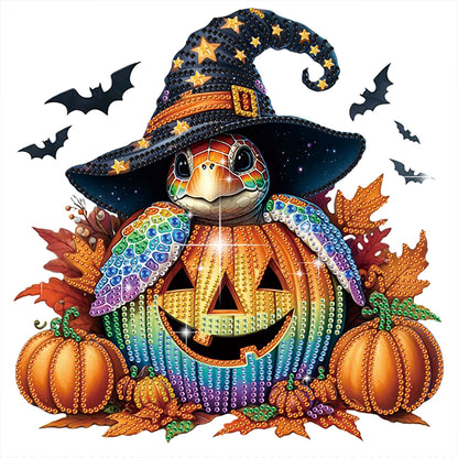 Halloween Pumpkin Turtle - Special Shaped Drill Diamond Painting 30*30CM