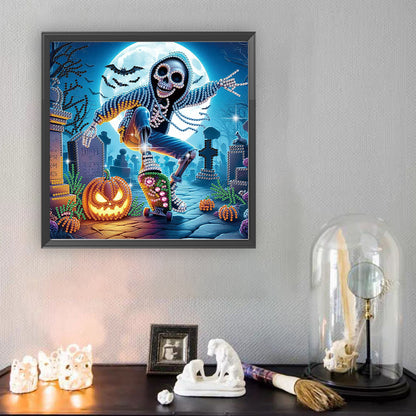 Halloween Skeleton - Special Shaped Drill Diamond Painting 30*30CM