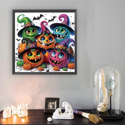Halloween Pumpkin - Special Shaped Drill Diamond Painting 30*30CM