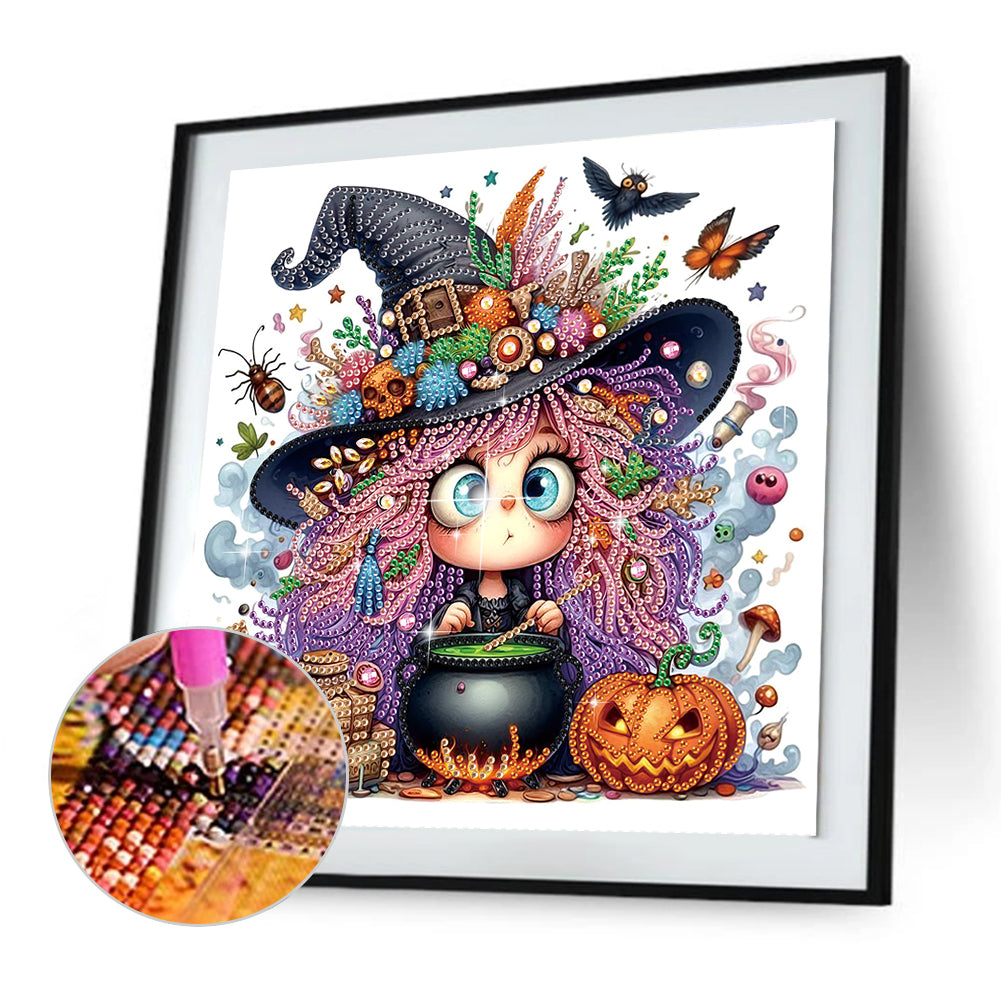 Halloween Witch - Special Shaped Drill Diamond Painting 30*30CM