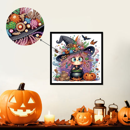 Halloween Witch - Special Shaped Drill Diamond Painting 30*30CM
