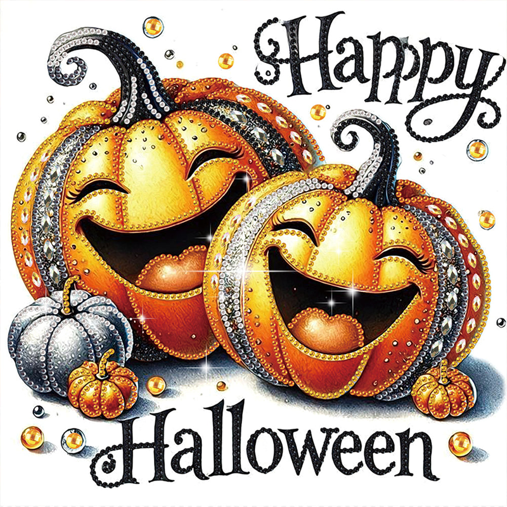 Halloween Pumpkin - Special Shaped Drill Diamond Painting 30*30CM