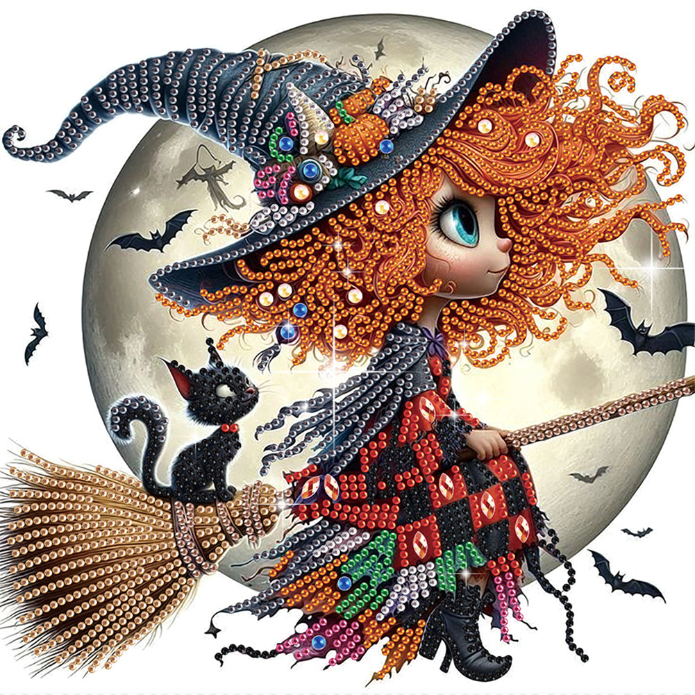 Halloween Witch - Special Shaped Drill Diamond Painting 30*30CM