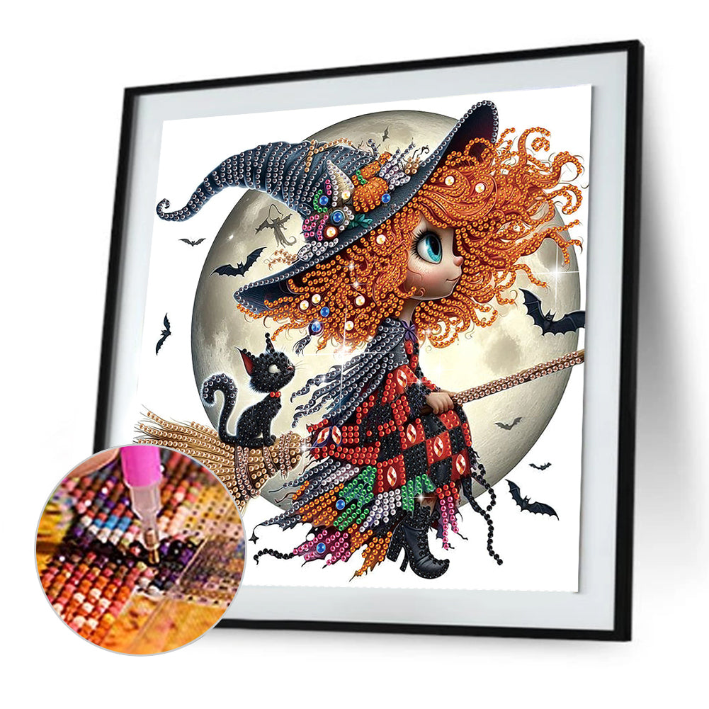 Halloween Witch - Special Shaped Drill Diamond Painting 30*30CM