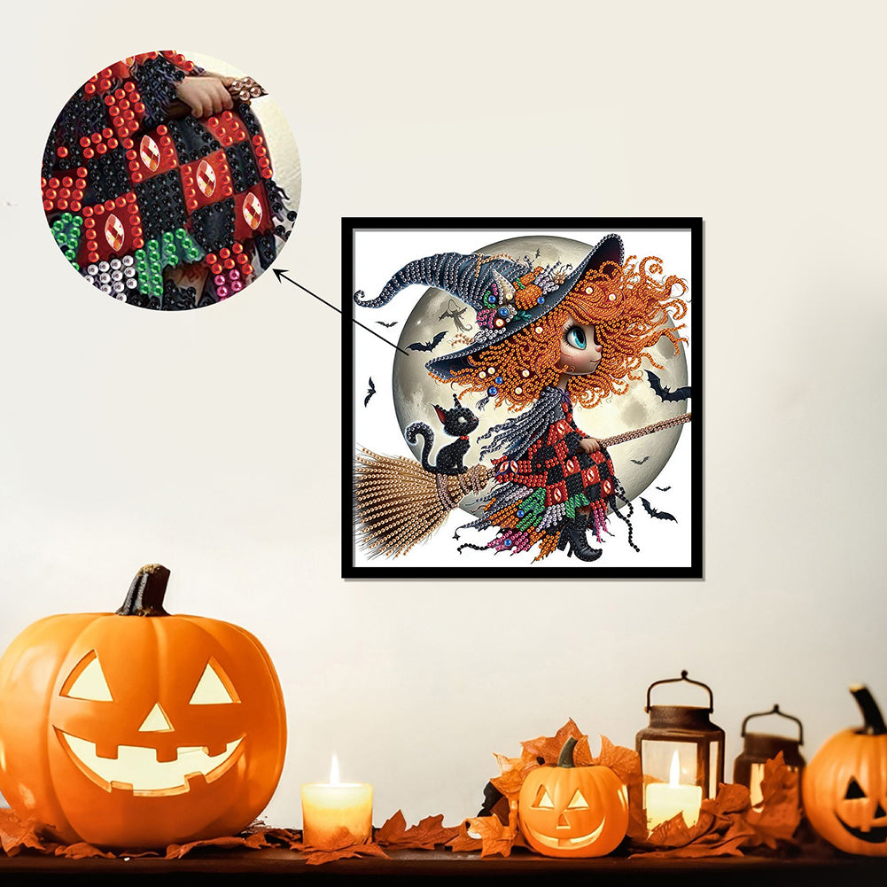 Halloween Witch - Special Shaped Drill Diamond Painting 30*30CM