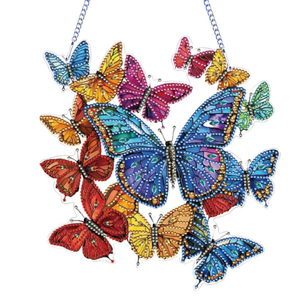 2D Flat DIY Butterfly Diamond Art Pendant Diamond Painting Set Home Wall Decor