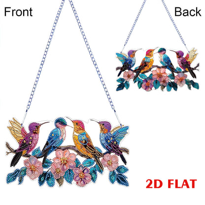 2D Flat DIY Hummingbird Diamond Art Pendant Diamond Painting Set Home Wall Decor