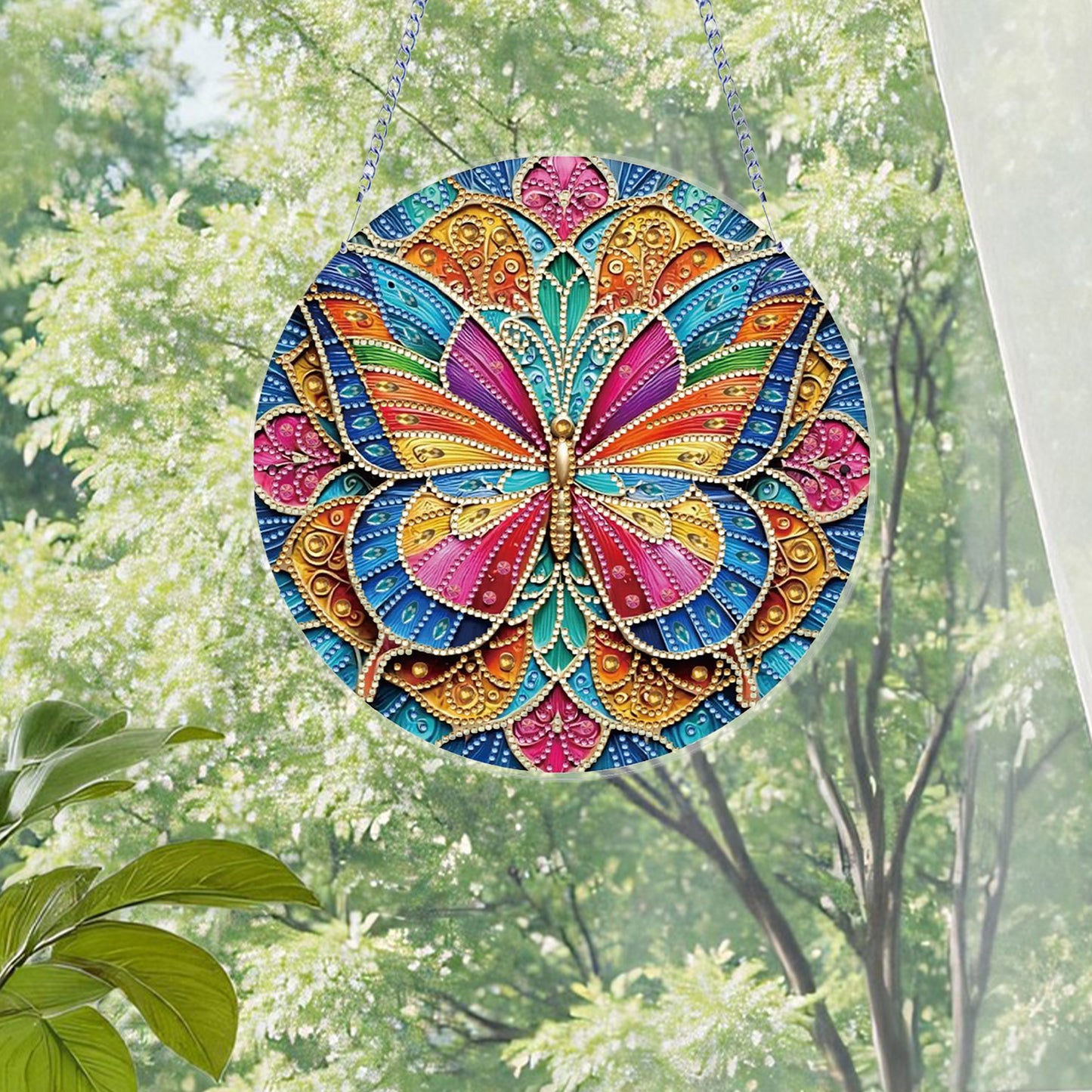 2D Flat DIY Butterfly Diamond Art Pendant Diamond Painting Set Home Wall Decor