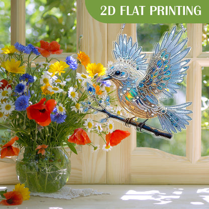 2D Flat DIY Bird Diamond Art Pendant Diamond Painting Set Home Wall Decor