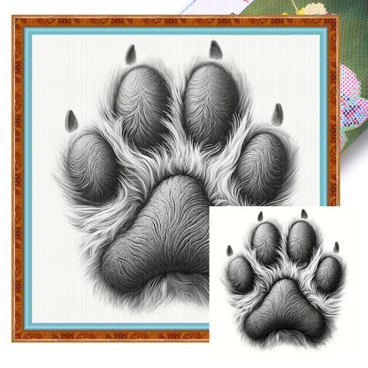 Black Cat'S Paw - 18CT Stamped Cross Stitch 20*20CM