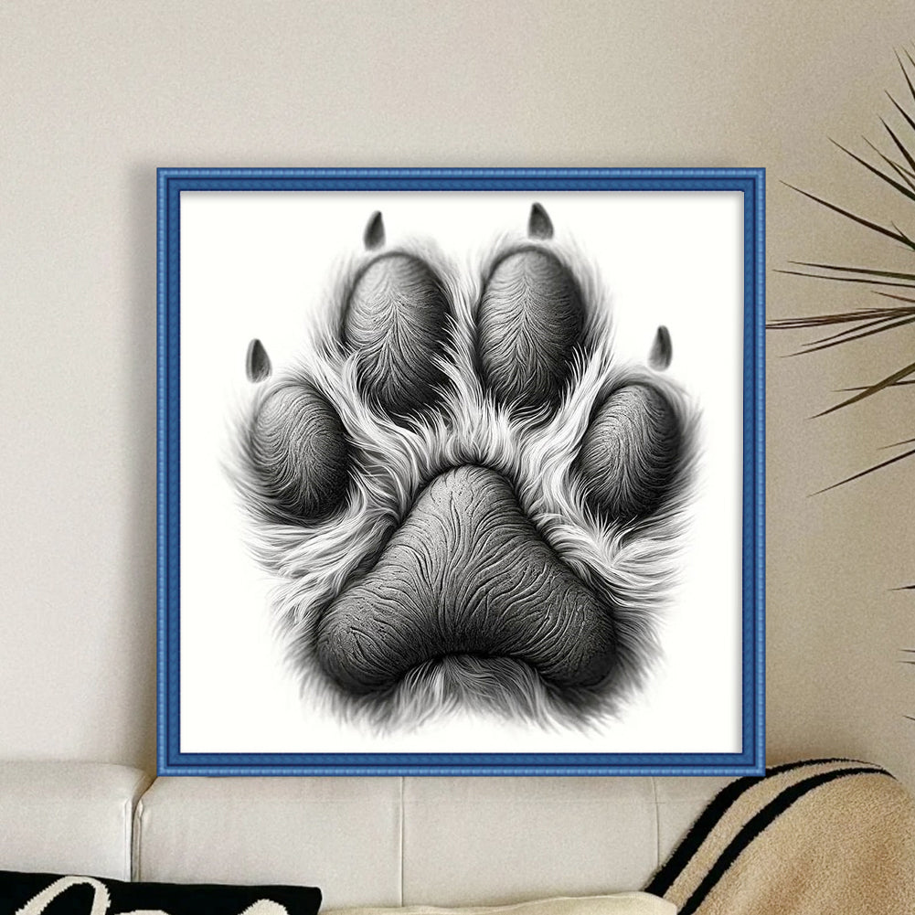 Black Cat'S Paw - 18CT Stamped Cross Stitch 20*20CM